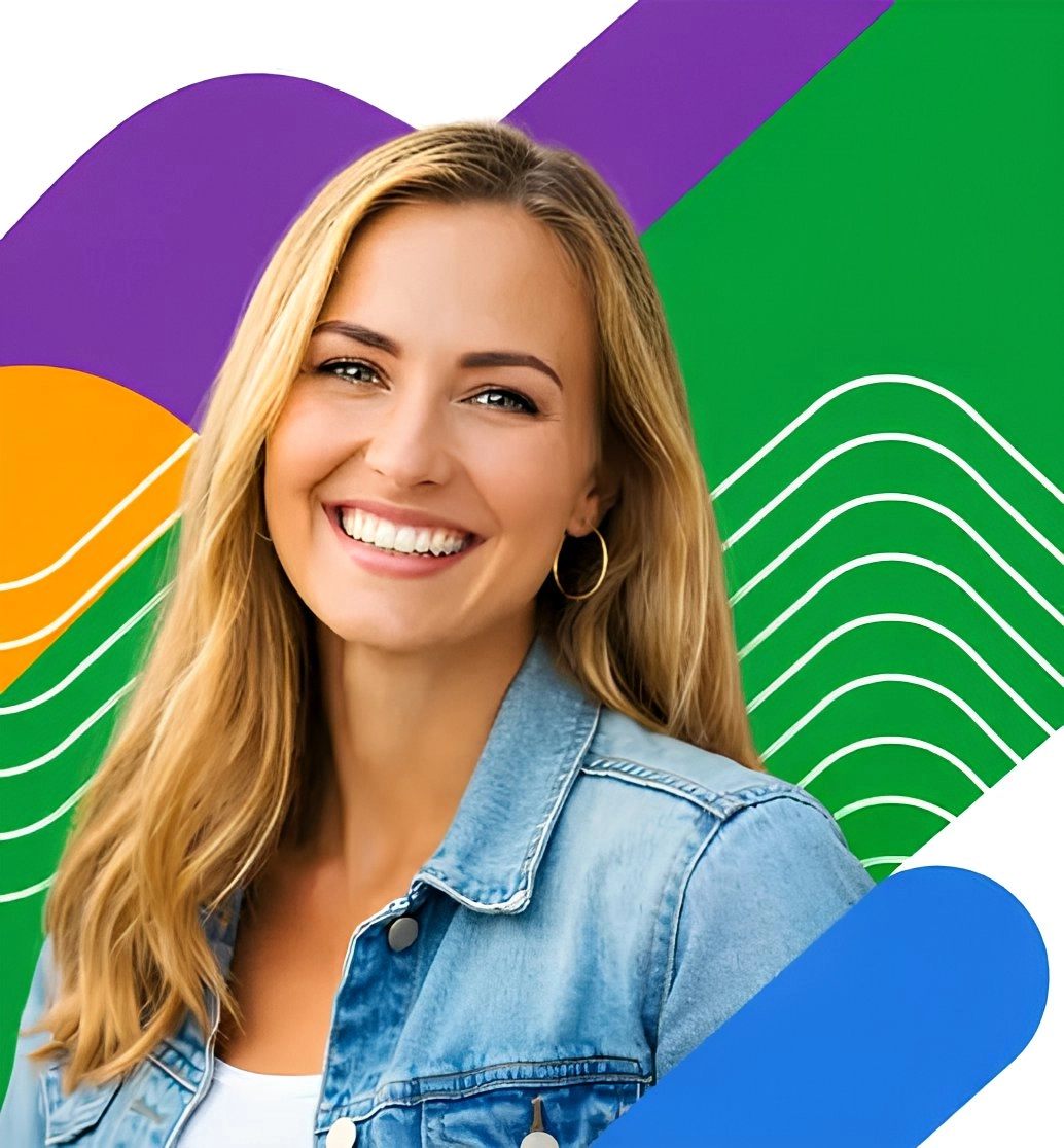 Smiling woman ready to start a financial clarity call