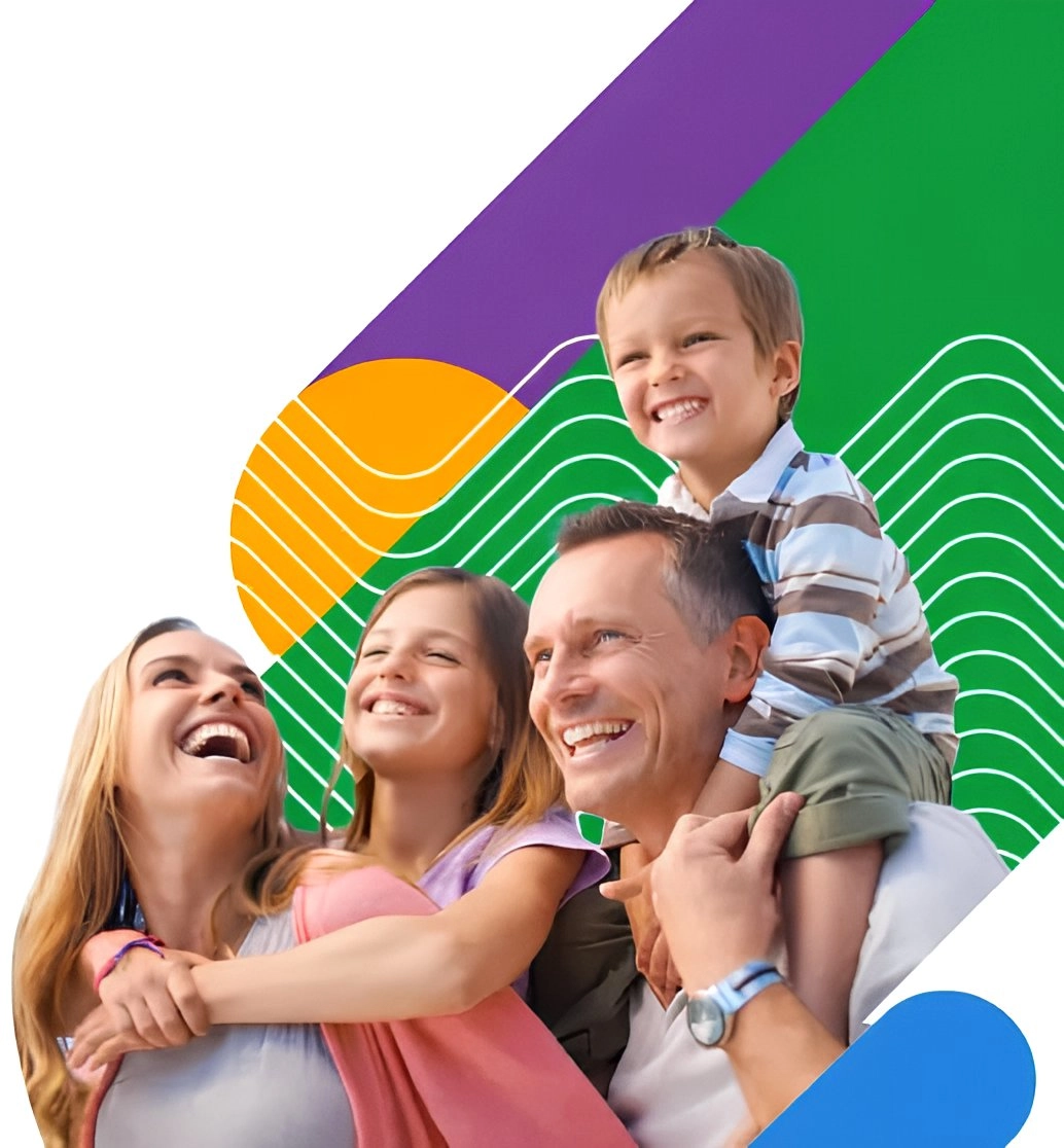 Happy family smiling together